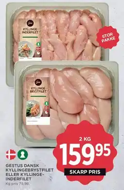 MENY Gestus dansk kyllingebrystfilet / kyllingeinderfilet tilbud