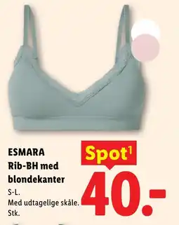 Lidl ESMARA Rib-BH med blondekanter tilbud