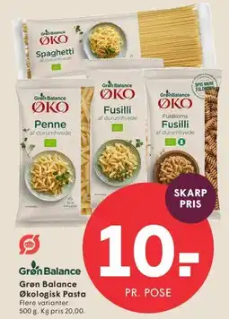 SPAR Grøn Balance Økologisk Pasta tilbud