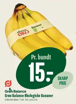 Min Købmand Grøn Balance Økologiske Bananer tilbud