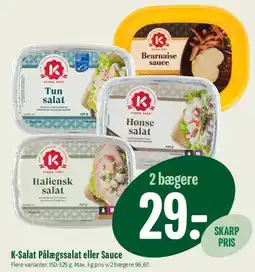 Min Købmand K-Salat pålægssalat eller sauce tilbud