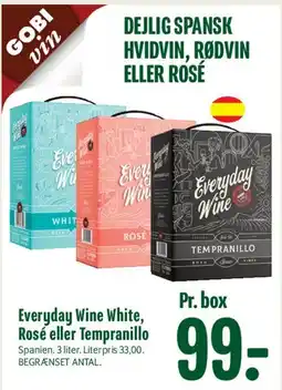 Min Købmand Everyday Wine White, Rosé eller Tempranillo tilbud