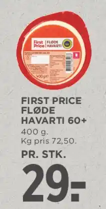 MENY First Price Fløde Havarti 60+ tilbud