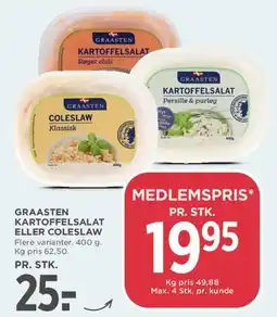 MENY Graasten kartoffelsalat eller coleslaw tilbud