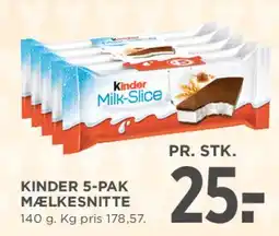MENY Kinder 5-pak Mælkesnitte tilbud