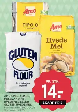 MENY Amo hvedemel / gluten flour (div. melprodukter) tilbud