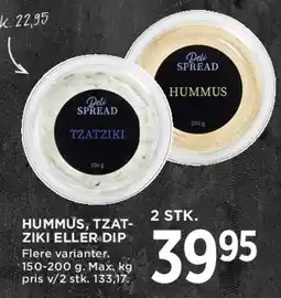 MENY Hummus, Tzatziki eller Dip tilbud