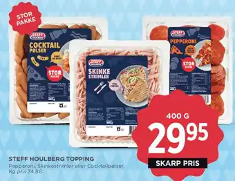 MENY Steff Houlberg Topping tilbud