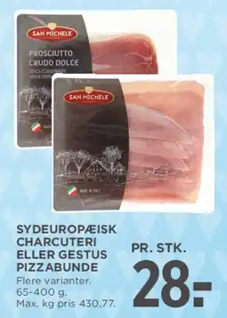 MENY Sydeuropæisk charcuteri eller Gestus pizzabunde tilbud