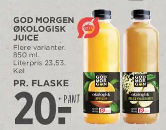 MENY God Morgen økologisk juice tilbud