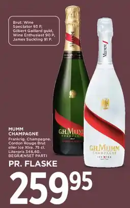 MENY Mumm Champagne tilbud