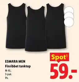 Lidl ESMARA MEN Finribbet tanktop tilbud