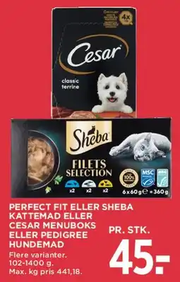 MENY Cesar / Sheba hunde- og kattemad tilbud