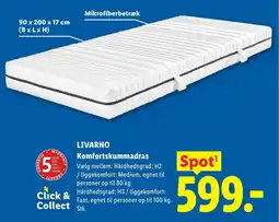 Lidl LIVARNO Komfortskummadras tilbud