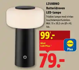 Lidl LIVARNO Batteridreven LED-lampe tilbud