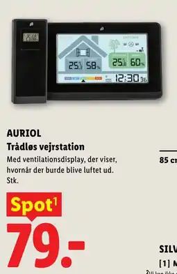 Lidl AURIOL Trådløs vejrstation tilbud
