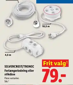 Lidl SILVERCREST/TRONIC Forlængerledning eller stikdåse tilbud