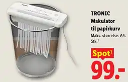Lidl TRONIC Makulator til papirkurv tilbud