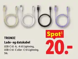Lidl TRONIC Lade- og datakabel tilbud