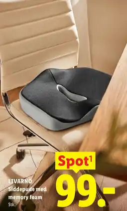 Lidl LIVARNO Siddepude med memory foam tilbud