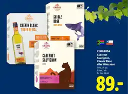 Lidl CIMAROSA Cabernet Sauvignon, Chenin Blanc eller Shiraz rosé tilbud