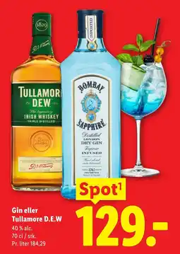Lidl Gin eller Tullamore D.E.W tilbud