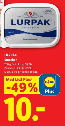 Lidl LURPAK Smørbar tilbud