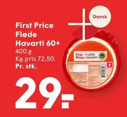 SPAR First Price Fløde Havarti 60+ tilbud