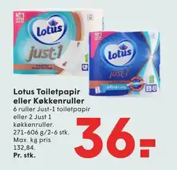 SPAR Lotus Toiletpapir eller Køkkenruller tilbud