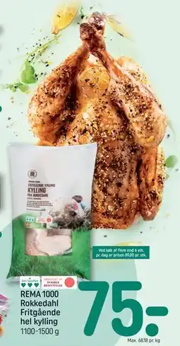 REMA 1000 REMA 1000 Rokkedahl Fritgående hel kylling tilbud