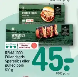 REMA 1000 REMA 1000 Frilandsgris Spareribs eller pulled pork tilbud