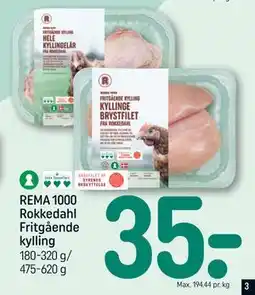 REMA 1000 REMA 1000 Rokkedahl Fritgående kylling tilbud