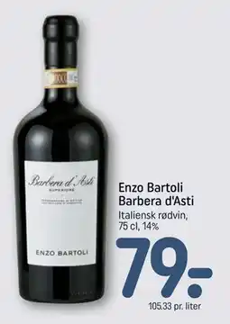REMA 1000 Enzo Bartoli Barbera d'Asti tilbud