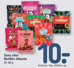 REMA 1000 Toms eller BonBon slikpose tilbud