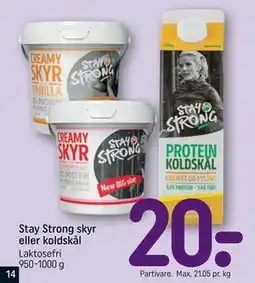 REMA 1000 Stay Strong skyr eller koldskål tilbud