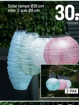 REMA 1000 Solar lampe Ø20 cm eller 2-pak Ø8 cm tilbud