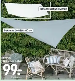 REMA 1000 Solsejl Grå eller natur tilbud