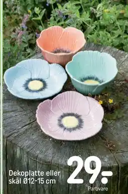 REMA 1000 Dekoplatte eller skål Ø12-15 cm tilbud