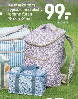 REMA 1000 Køletaske som rygsæk med ekstra lomme foran 28x30x39 cm tilbud