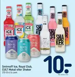 REMA 1000 Smirnoff Ice, Royal Club, CULT Mokaï eller Shaker tilbud