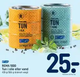 REMA 1000 REMA 1000 Tun i olie eller vand tilbud