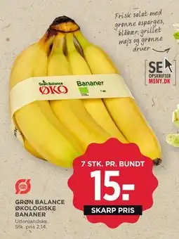 MENY GRØN BALANCE ØKOLOGISKE BANANER tilbud