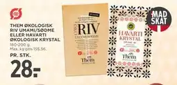 MENY THEM ØKOLOGISK RIV UMAMI/SØDME ELLER HAVARTI ØKOLOGISK KRYSTAL tilbud