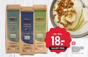 MENY GRØN BALANCE ØLLINGEGAARD ØKOLOGISK YOGHURT tilbud