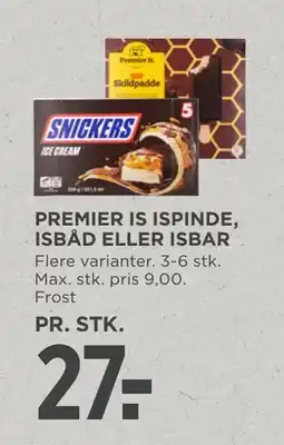 MENY PREMIER IS ISPINDE, ISBÅD ELLER ISBAR tilbud