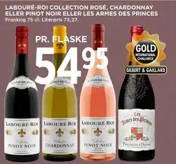 MENY LABOURÉ-ROI COLLECTION ROSÉ, CHARDONNAY ELLER PINOT NOIR ELLER LES ARMES DES PRINCES tilbud