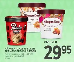 MENY HÄAGEN-DAZS IS ELLER SPANGSBERG IS I BÆGER tilbud