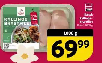 Dansk Dansk kyllinge- brystfilet Rose