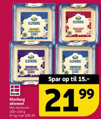 Løvbjerg Klovborg skiveost tilbud