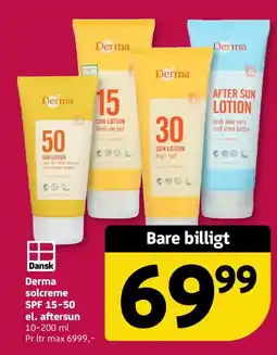 Løvbjerg Derma solcreme SPF 15-50 el. aftersun tilbud